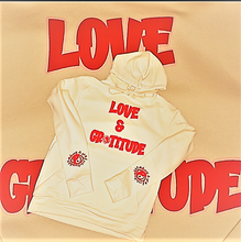 Load image into Gallery viewer, (IN STOCK) NATURAL COLORED &quot;LOVE AND GRATITUDE&quot; HOODIE
