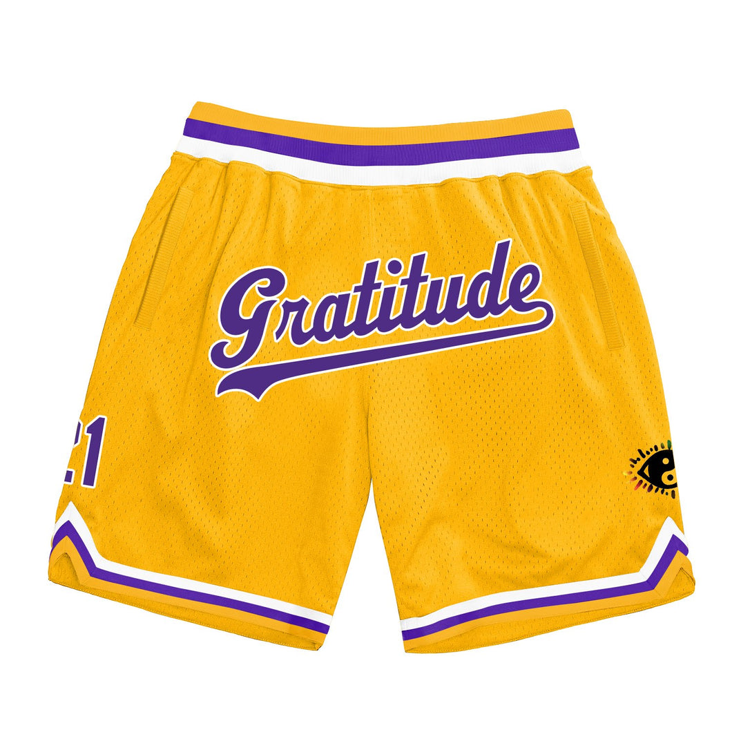 (PRE- ORDER ONLY) GOLD/ PURPLE (LA LAKERS) SHORTS