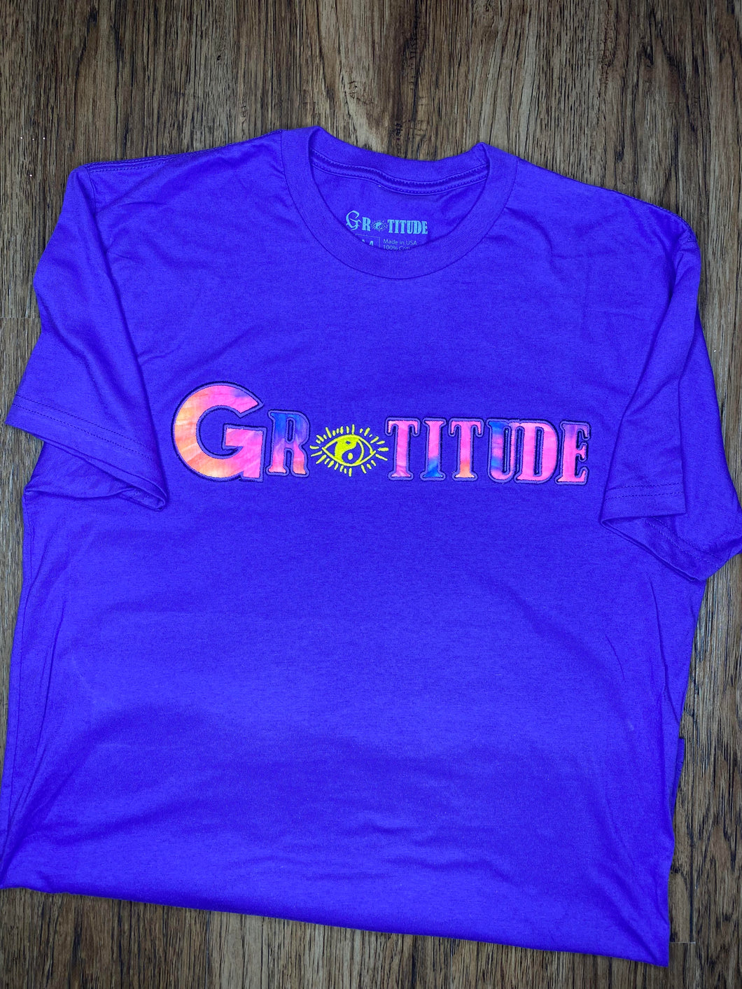 PURPLE COLORED TEE WITH 