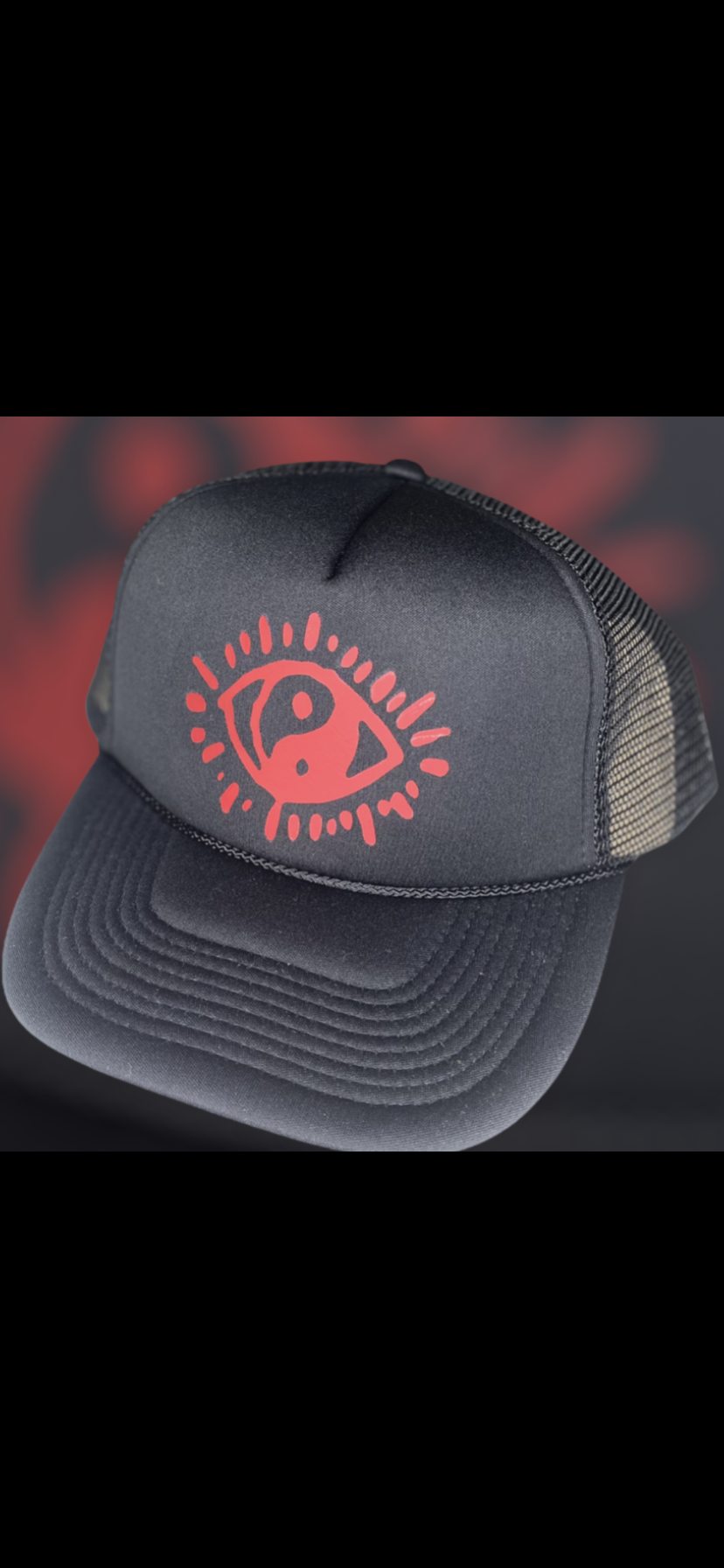 BLACK TRUCKER HAT