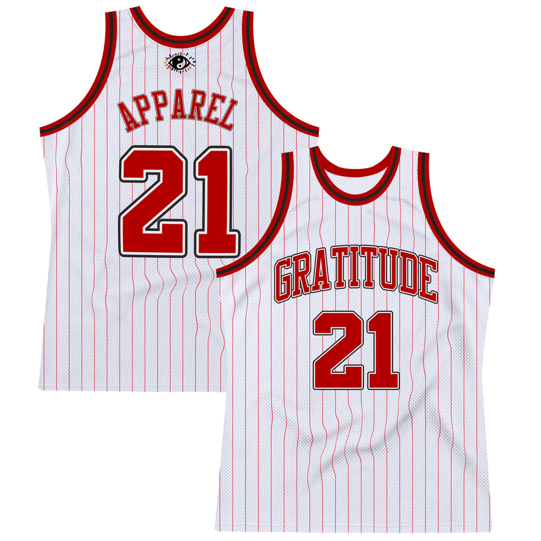 (PRE-ORDER ONLY) CHICAGO BULL PINSTRIPE GRATITUDE THROWBACK RIB KNIT JERSEY