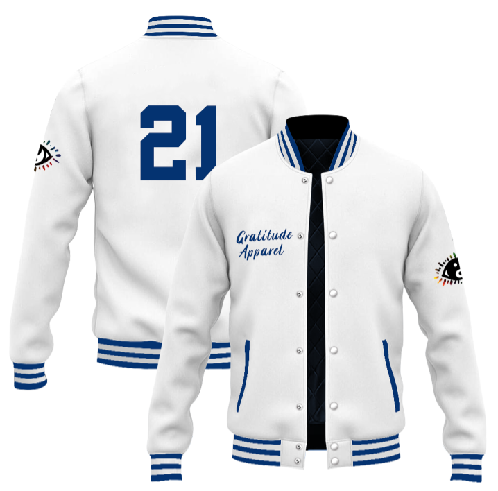 (PRE-ORDER NOW) WHITE AND ROYAL (DODGERS) JACKET